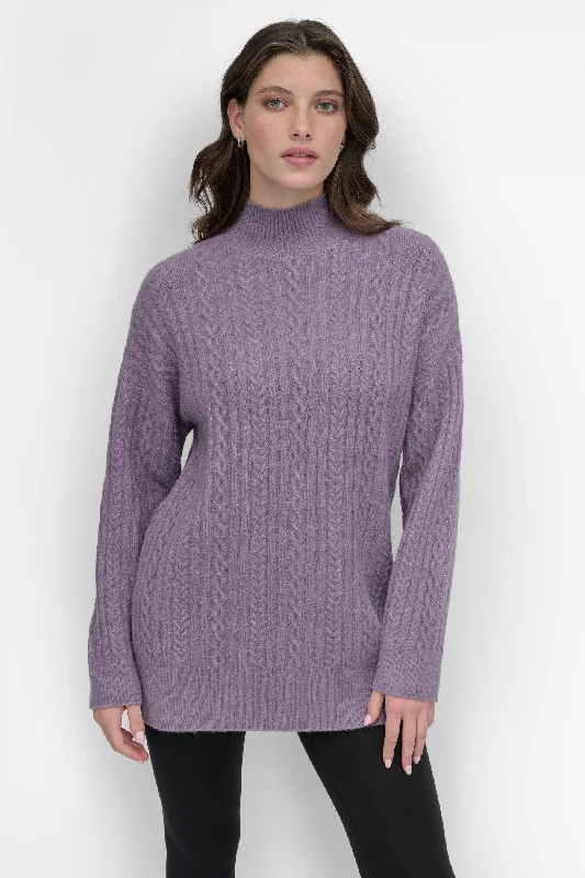 Yoga Knit TopsCOZY CABLE MOCK NECK