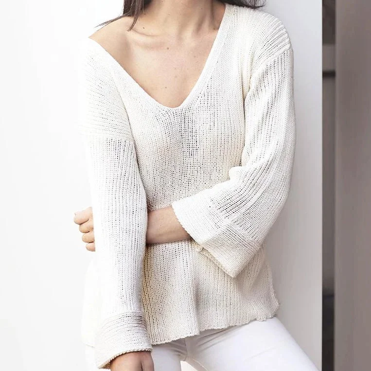 Linen Knit TopsPARSON 742